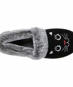 Skechers BOBS Too Cozy – Meow Pajamas -Sandals Elegant Shop 33355 BLK 2