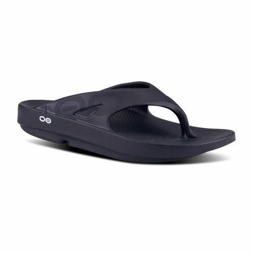 Oofos Men’s OOriginal Sport Sandal – Matte Black -Sandals Elegant Shop OO M SANDALS 1001MATBLKM3W5