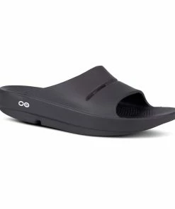 Oofos Men’s OOahh Slide Sandal – Black -Sandals Elegant Shop OO M SANDALS 1100BLKM4W6 2