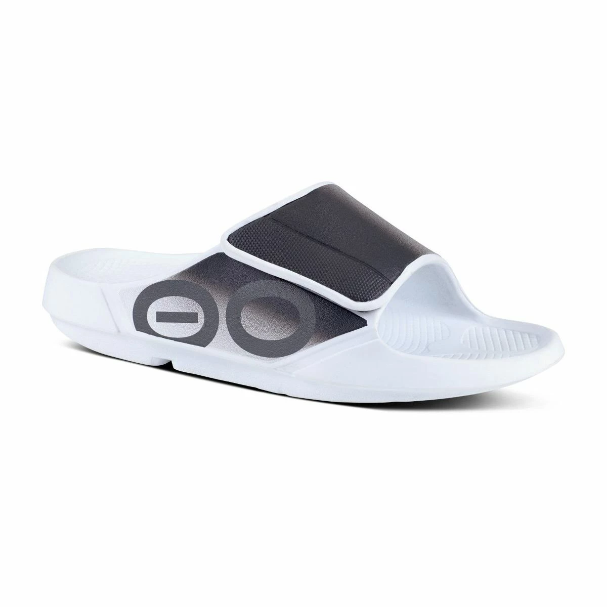 Oofos Men’s OOahh Sport Flex Sandal- White & Black – (FINAL SALE) 3 Oofos Men’s OOahh Sport Flex Sandal- White & Black – (FINAL SALE)
