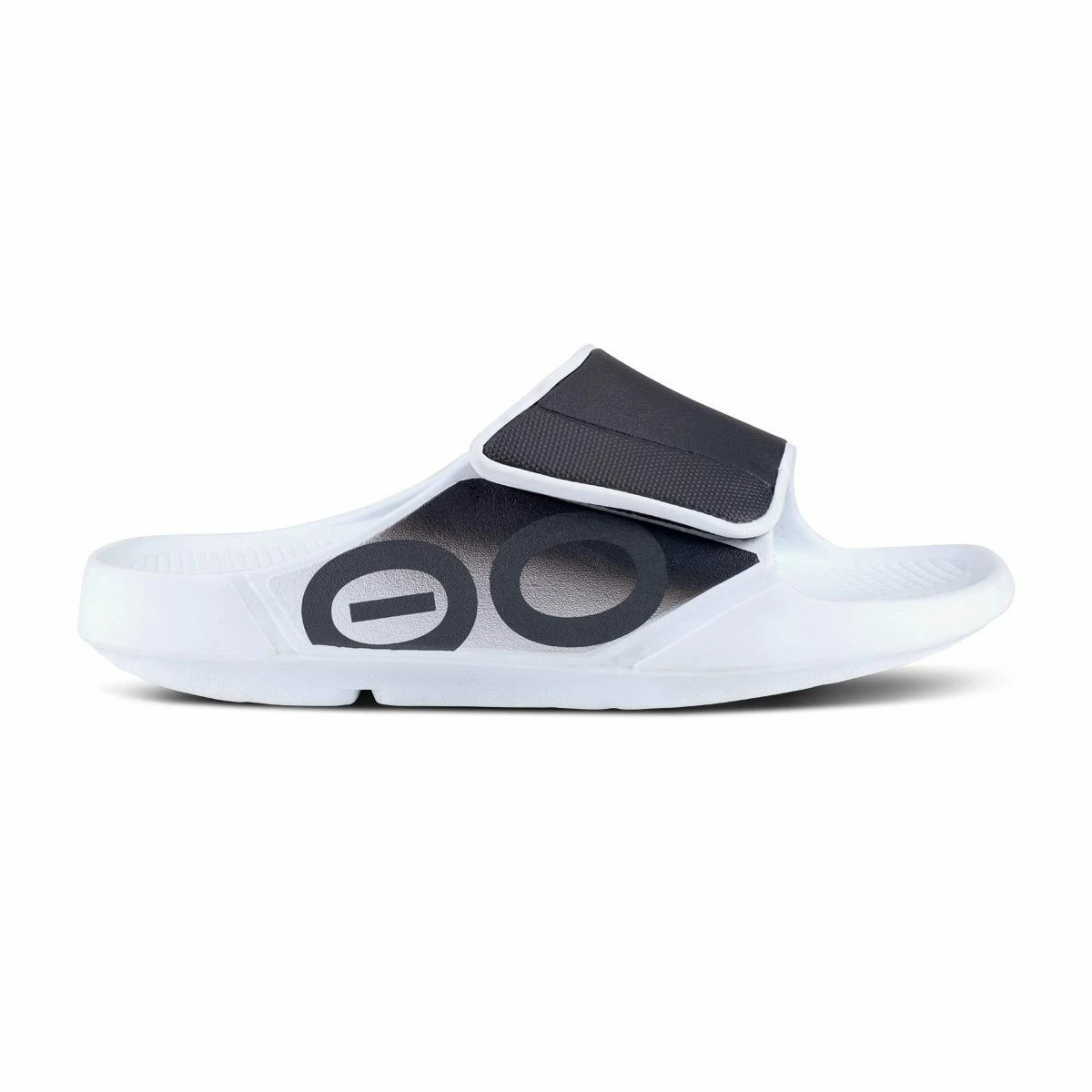 Oofos Men’s OOahh Sport Flex Sandal- White & Black – (FINAL SALE) 4 Oofos Men’s OOahh Sport Flex Sandal- White & Black – (FINAL SALE) - Image 2