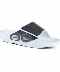 Oofos Men’s OOahh Sport Flex Sandal- White & Black – (FINAL SALE) 7 Oofos Men’s OOahh Sport Flex Sandal- White & Black – (FINAL SALE) -Sandals Elegant Shop OO M SANDALS 1550WHTBLKM8W10 2
