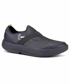 Oofos Men’s OOmg Fibre Low Shoe – Black Gray