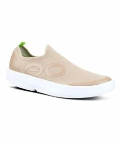 Oofos Women’s OOmg EeZee Low Shoe – White Taupe