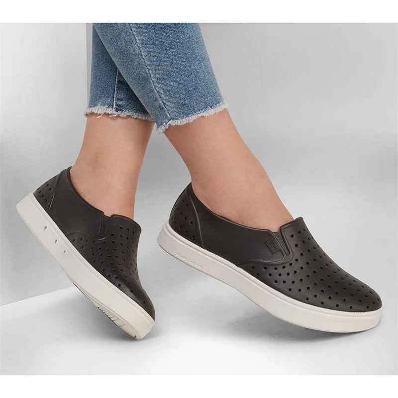 Skechers Foamies Vista – Pier Avenue – BLACKWHITE 4 Skechers Foamies Vista – Pier Avenue – BLACKWHITE - Image 2