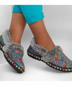 Skechers JGoldcrown BOBS Too Cozy – Love Renegade – BLACKMULTI -Sandals Elegant Shop SK WOMEN SHOES 113609BLACKMULTI 1