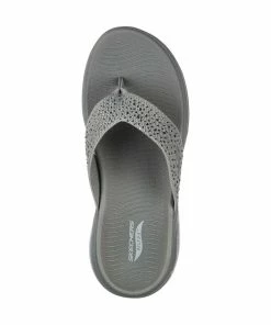 Skechers GO WALK Arch Fit – Dazzle – GRY -Sandals Elegant Shop SK WOMEN SHOES 140228GRY 2