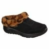 Skechers On The GO Joy – Cozy-Leopard – BLACK -Sandals Elegant Shop SK WOMEN SHOES 144017BLACK