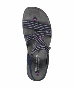 Skechers Reggae Slim – Stretch Slinky – NVY -Sandals Elegant Shop SK WOMEN SHOES 163072NVY 2