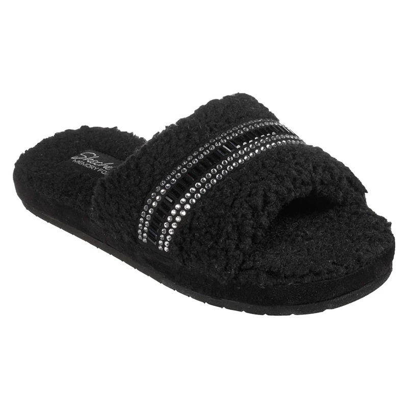 Skechers Cozy Slide – Bling It! – BLACK 3 Skechers Cozy Slide – Bling It! – BLACK