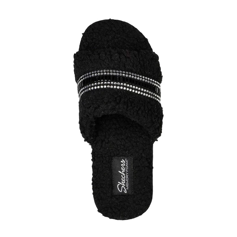 Skechers Cozy Slide – Bling It! – BLACK 4 Skechers Cozy Slide – Bling It! – BLACK - Image 2