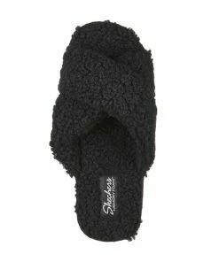 Skechers Cozy Slide – BLACK -Sandals Elegant Shop SK WOMEN SHOES 167236BLACK 2