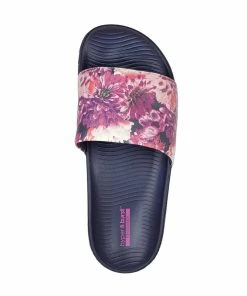 Skechers Hyper Slide – Floral Blooms – NVMT -Sandals Elegant Shop SK WOMEN SHOES 172023NVMT 2