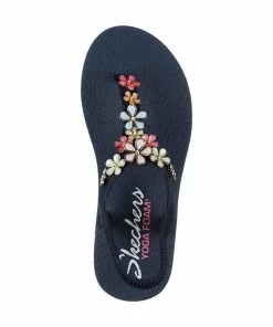 Skechers Meditation – Glass Daisy – NVMT -Sandals Elegant Shop SK WOMEN SHOES 32922NVMT 2