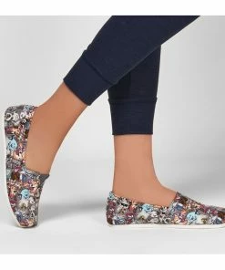 Skechers BOBS Plush – Doggone It – GRAY/MULTI -Sandals Elegant Shop SKERCHERS WOMEN 57168 GYMT 1